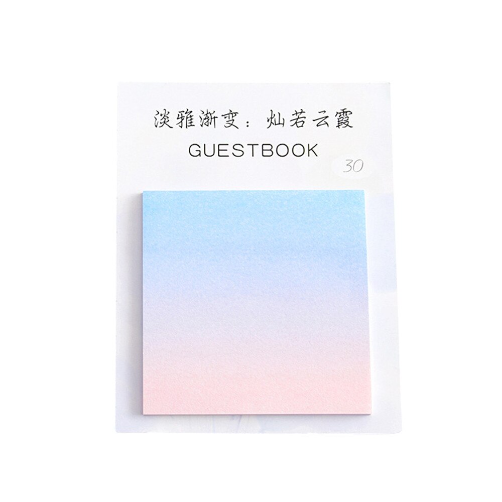 Bookmark Memo Pad Sticky Notes Indexes Gradient Color Series Self-Adhesive Memo Pad Sticky Notes Bookmark School Office #Y10