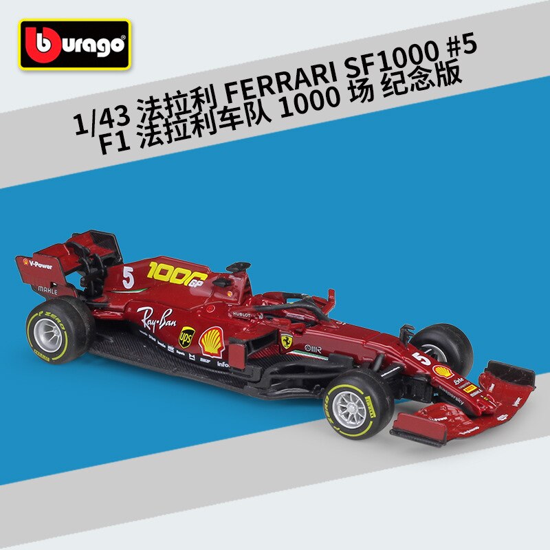 1:43 Bburago F1 FerrariSF90 RedBullRB15 RB14 MercedesW10 W07 Legierung Auto Statische Metall Modell Fahrzeuge: SF1000 NO.5