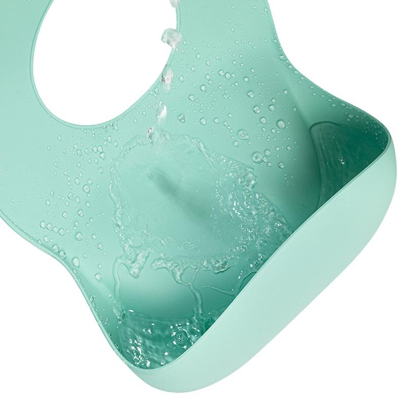 Solid Silicone Bibs Baby Feeding Saliva Towel Waterproof Soft Cloths Bandana Lightweight Infant Bibs Aprons Adjustable