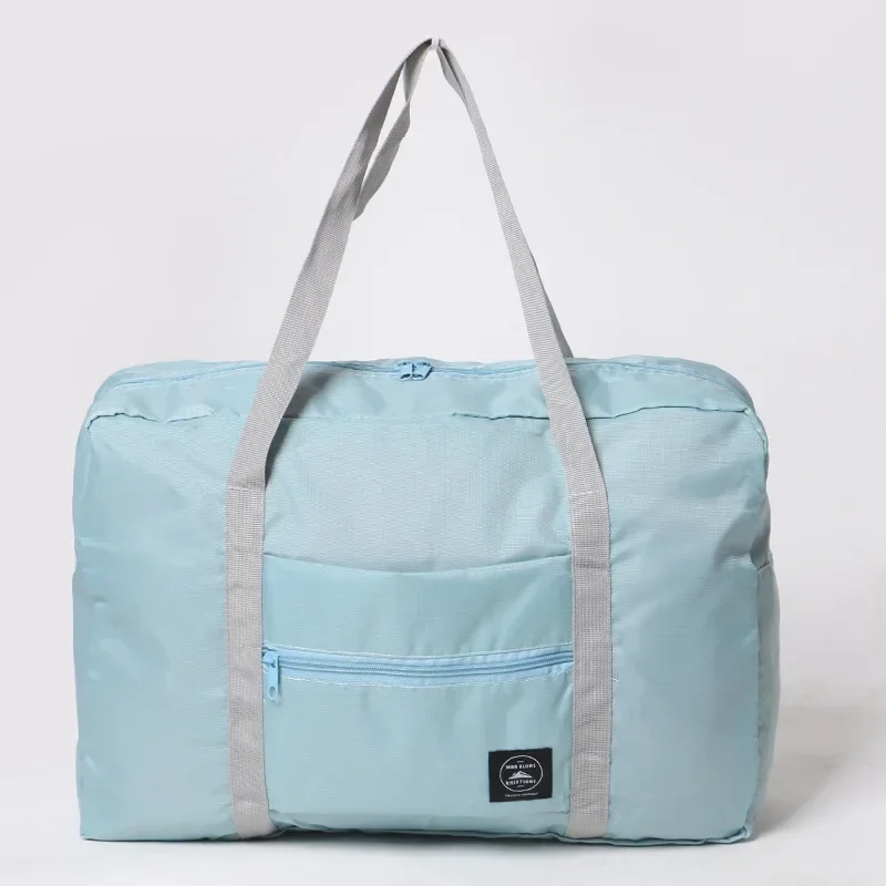 Nylon Foldable Travel Bags Unisex Large Capacity Bag Luggage Women WaterProof Handbags Men Travel Bags: DEEP BLUE