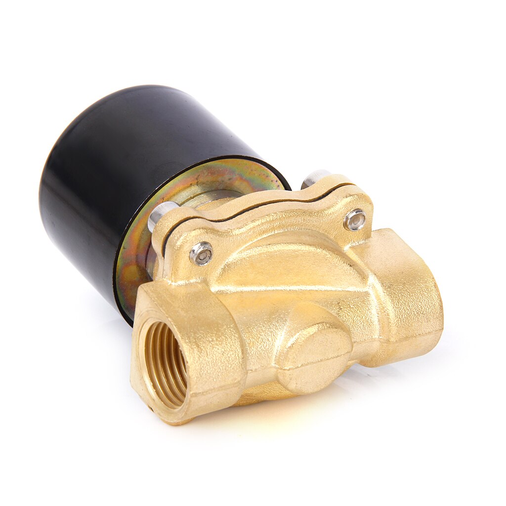 24V DC 1/2" Brass Electric Solenoid Valve Water Air Fuels Gas Normal Closed