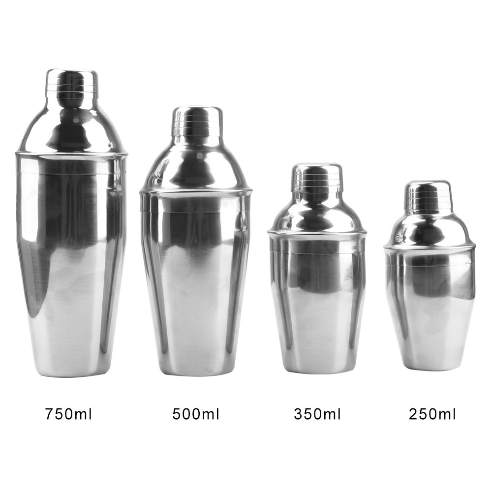 Stainless Steel Cocktail Shaker Party Bar Tools 250/350/550/750ml Boston Martini Cocktail Wine Mixer 1PC
