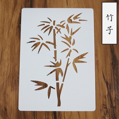 Håndbog diy maleri skabelon børns puslespil håndmalet farvepalet bambus blomst håndknop blonde lineal: Rød