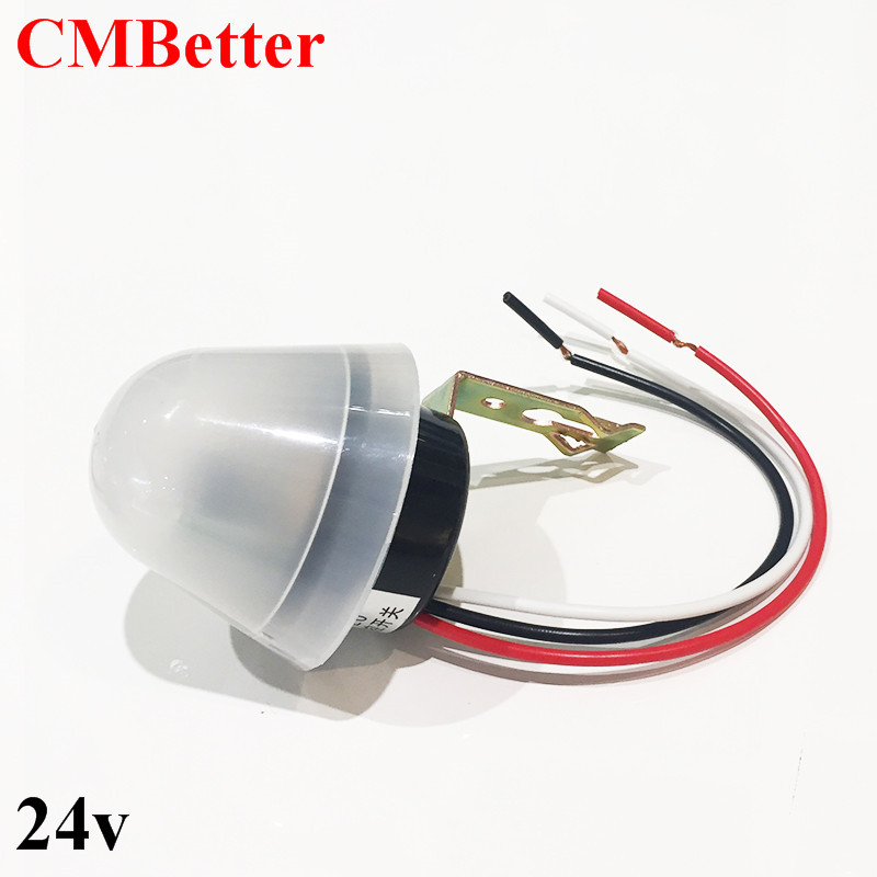 CMBetter Adjustable sensitive Automatic Auto On Off Photocell street Light Switch 10A Photo Control Photoswitch Sensor Switch: 24V