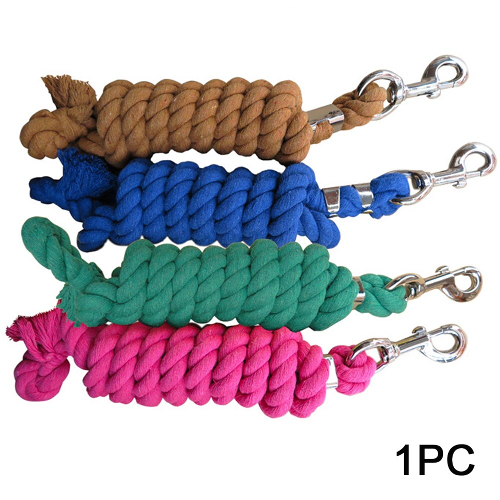 Horse Lead Rope Weave Rein Halters Equipment Extra Thick Cotton Blend Dog Braided Training Equestrian Durable With Snap Hook