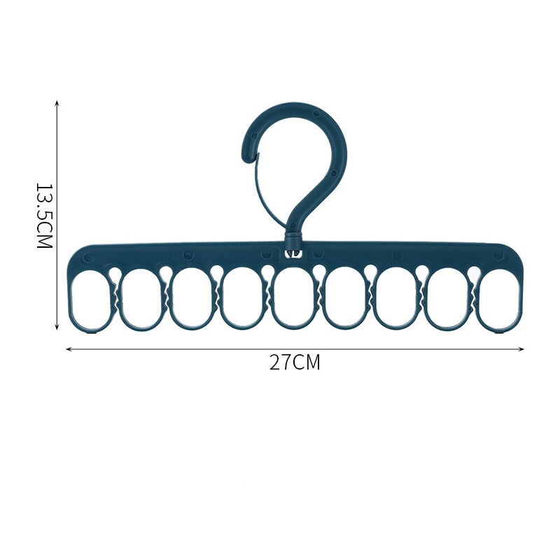 9-hole Clothes Hanger Magic Multi-port Support Hangers Clothes Drying Rack Multifunction Plastic Clothes Hangers Storage Hangers: 02