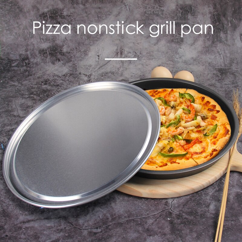 26/28/32CM Carbon Steel Non-stick Pizza Baking Pan Mesh Tray Plate Round Deep Dish Pizza Pan Tray Mould Bakeware Baking Tool