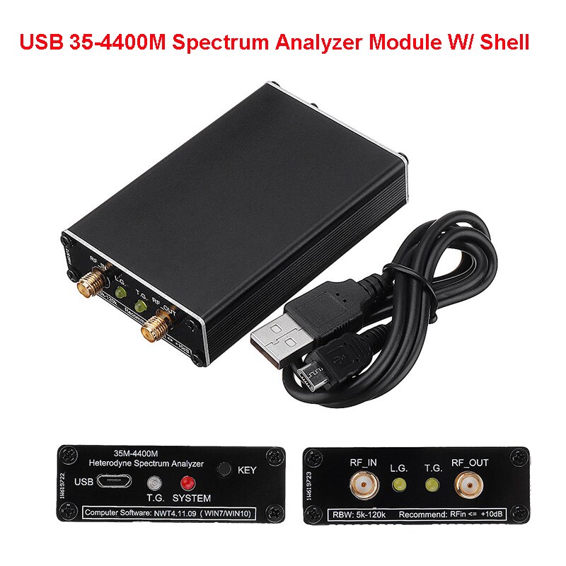 Analyseur de spectre USB LTDZ 35-4400M, Module Source de suivi du Signal, outil d&#39;analyse du domaine de fréquence RF avec coque