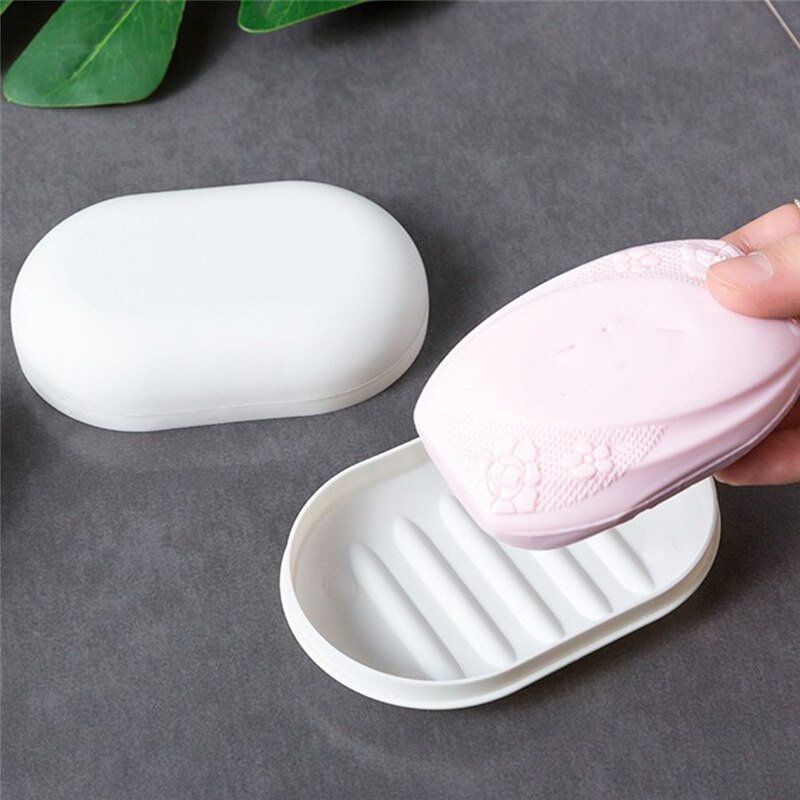 Plastique salle de bain douche savon boîte plateau plat rangement support plaque maison voyage