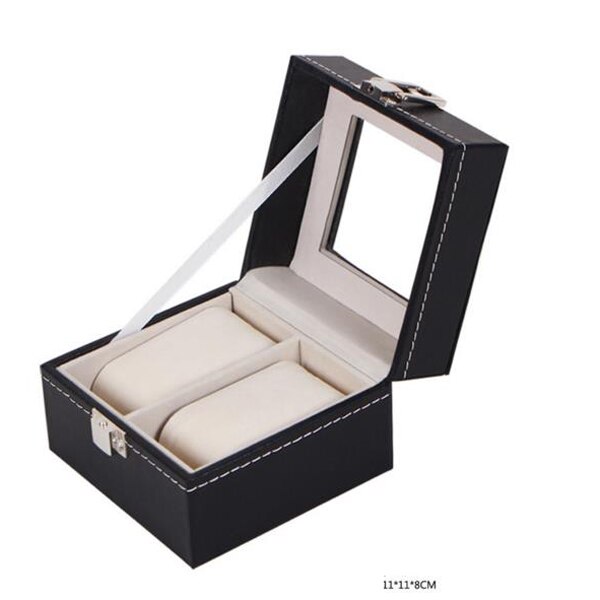 Watch Display Box - Luxury PU Leather Organizer - 2 to 12 Grids - Jewelry Storage Case