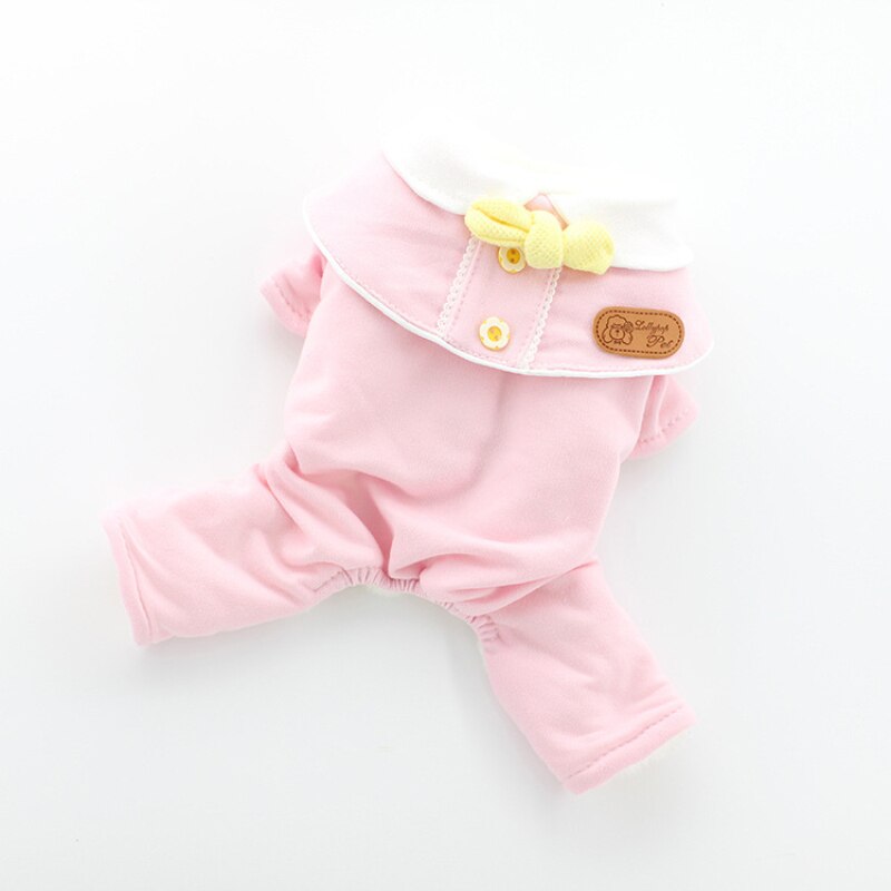 Pet Coat WInter Dog Clothes Jumpsuit Overalls Cute Puppy Costumes Small Dog Clothing Pants Yorkshire Pomeranian Poodle Outfits: Pink / XL