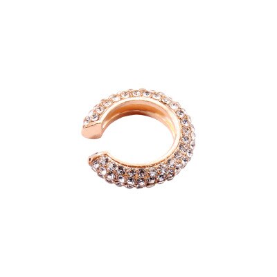 Itenice – boucles d&#39;oreilles bohémiennes en cristal pour femmes, bijoux à empiler en forme de C avec strass, à clipser: 1pc-white