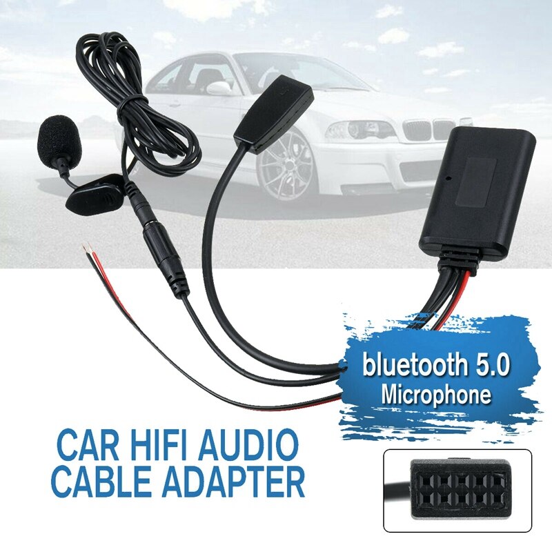 Roman-bil bluetooth 5.0 +  cd aux o hifi kabel adapter mikrofon til-bmw  e46 3- serie 2002-2006