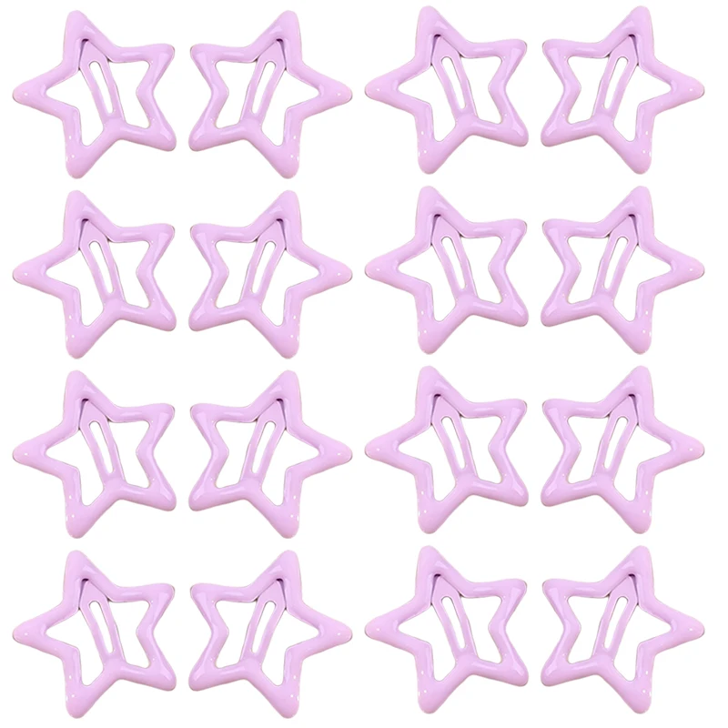 Pinzas para el cabello con forma de estrella de colores Y2K para niñas y niños, horquillas decorativas para el cabello, accesorios para el cabello a la para mujer: XXS / Gris