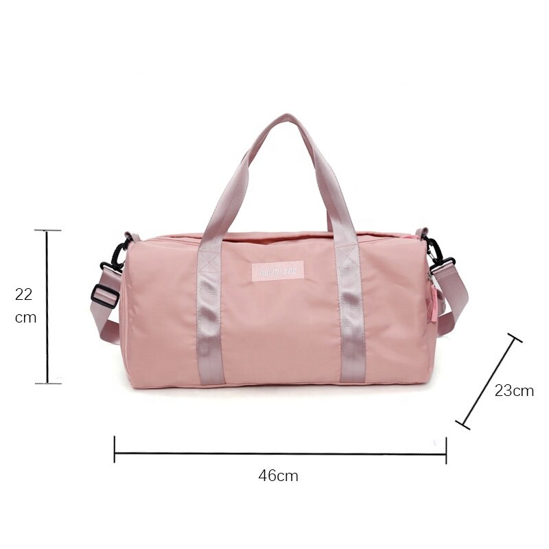 Pink Gym Bag Women Wet Dry Clothes Duffle Bag Crossbody Fitness Travel Sports Gym Yoga Bags with Shoes Compartment