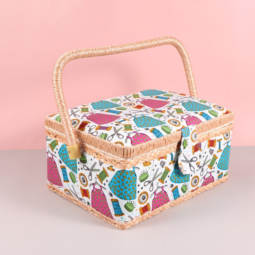 1PC Needle And Thread Basket Printing Sewing Case Stitch Tools Holder Sewing Accessories Container