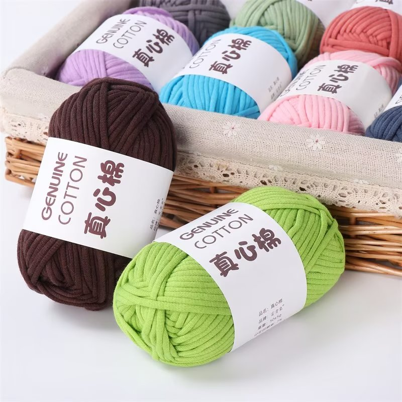 Heart Filling Cotton Hollow Cotton Yarn Hand Woven Genuine Heart Filling Cotton Yarn Ball Crochet Hook DIY Fabric Strip Thread