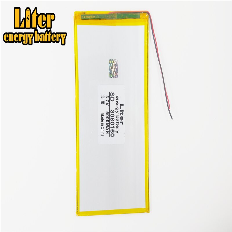 Il tablet batteria 3080160 batteria ai polimeri di 5000 mah 3.7 V MP4 tablet mobile di potere della batteria