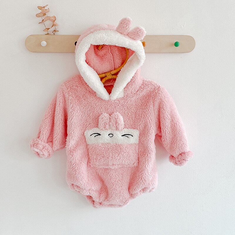Geboren babyjongenskleding babymeisjeskleding bodysuit herfst winterkleding lange mouwen cartoon konijnen bodysuits