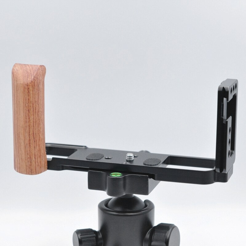 Quick Release Vormige Plaat Houder Met Houten Hand Grip Beschermende Handvat Beugel Qr Board Voor Fuji GFX50R