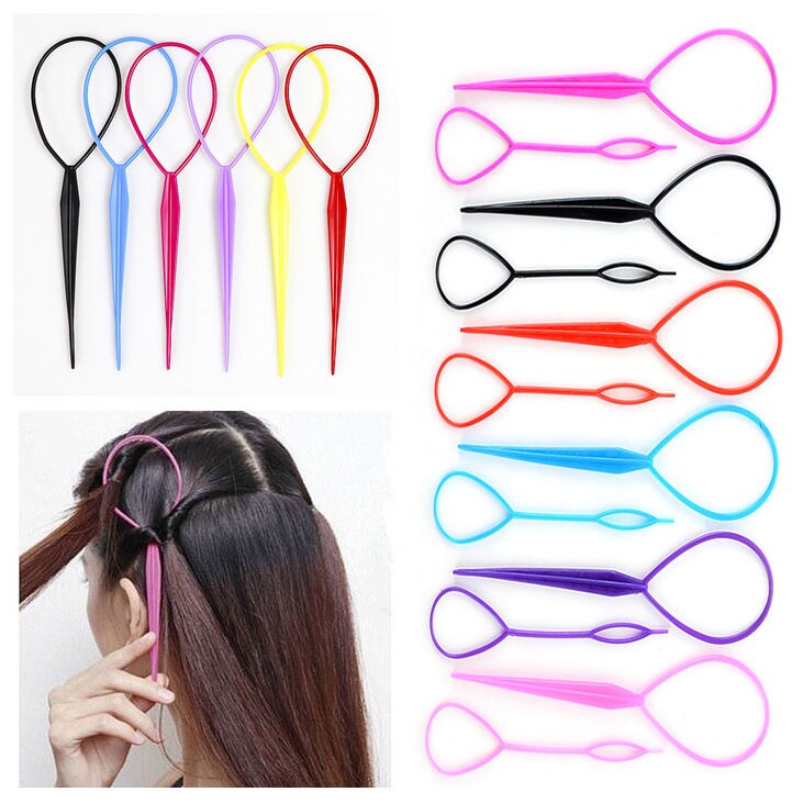 Hår som är lätt att använda för hår som korsar varandra kvinna långt hår flätare verktyg twist styling dra mönster hårnålar  x 2: Default Title