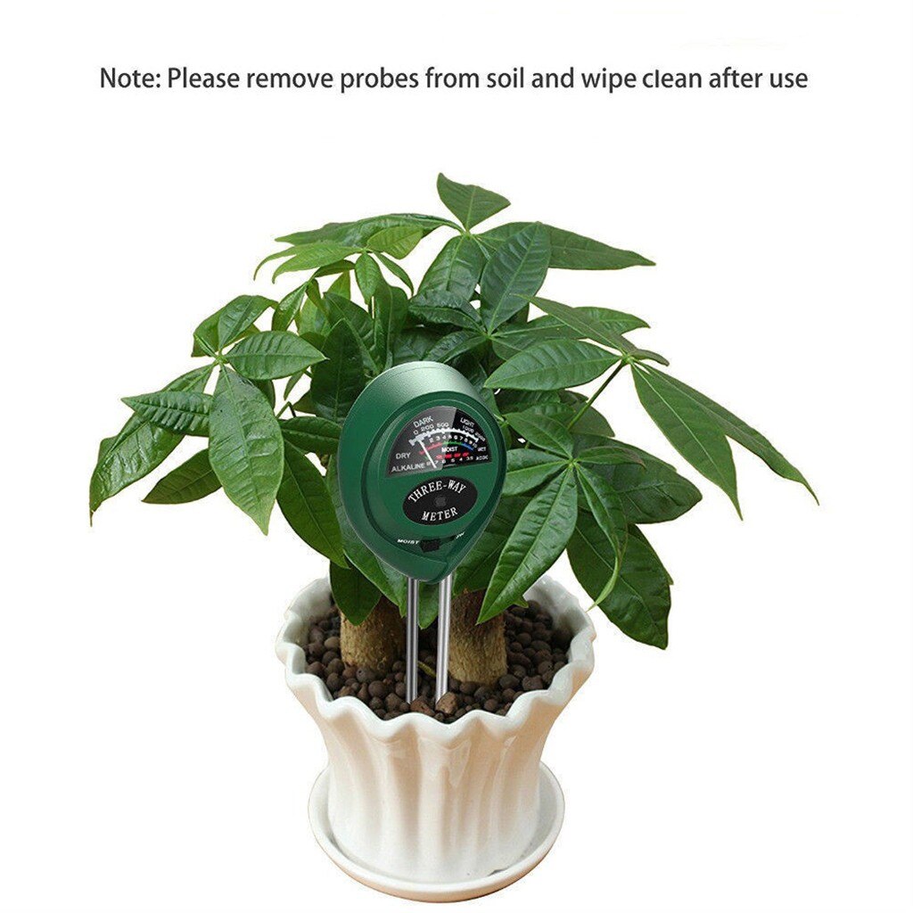 3 In1 Ph Tester Water Moisture Light Test Acidity Humidity Sunlight Meter For Garden Plant Flower Moist Testers Instrument Tool