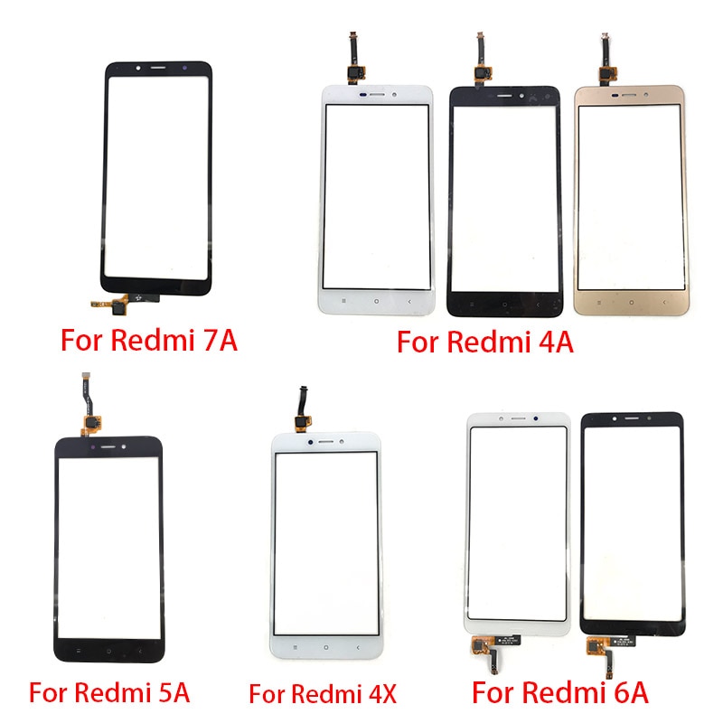 Touch Screen With Digitizer Glass Lens Panel Front Outer replacement parts For Xiaomi Redmi 4A 4X 5A 6A 7A