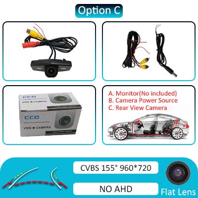 1080P AHD Rear view camera hd for Honda Civic FD EK Accord Odyssey CITY ACURA TL TSX car camera Night vision Vehicle camera: Dynamic-155 de