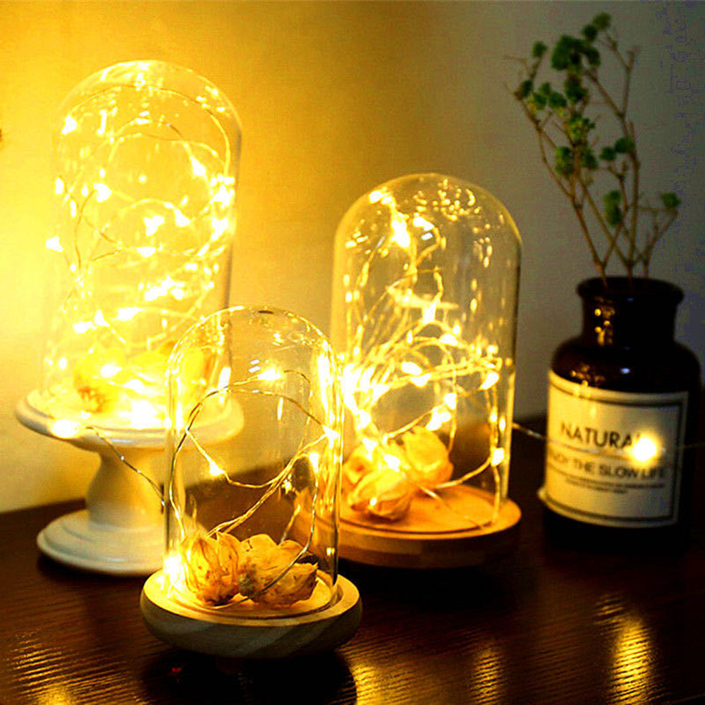 Guirlande lumineuse LED clignotante intelligente, 5 pièces, décoration pour noël, mariage, fête, Restaurant, lumières rapides et lentes, avec 3 piles boutons