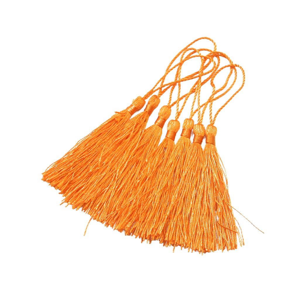 10Stck gemischte farbe 13cm Hängenden seil Seide Quasten Randbereich näHenne Knall quaste trimmen schlüssel quasten für DIY Verschönern vorhang zugang: Orange