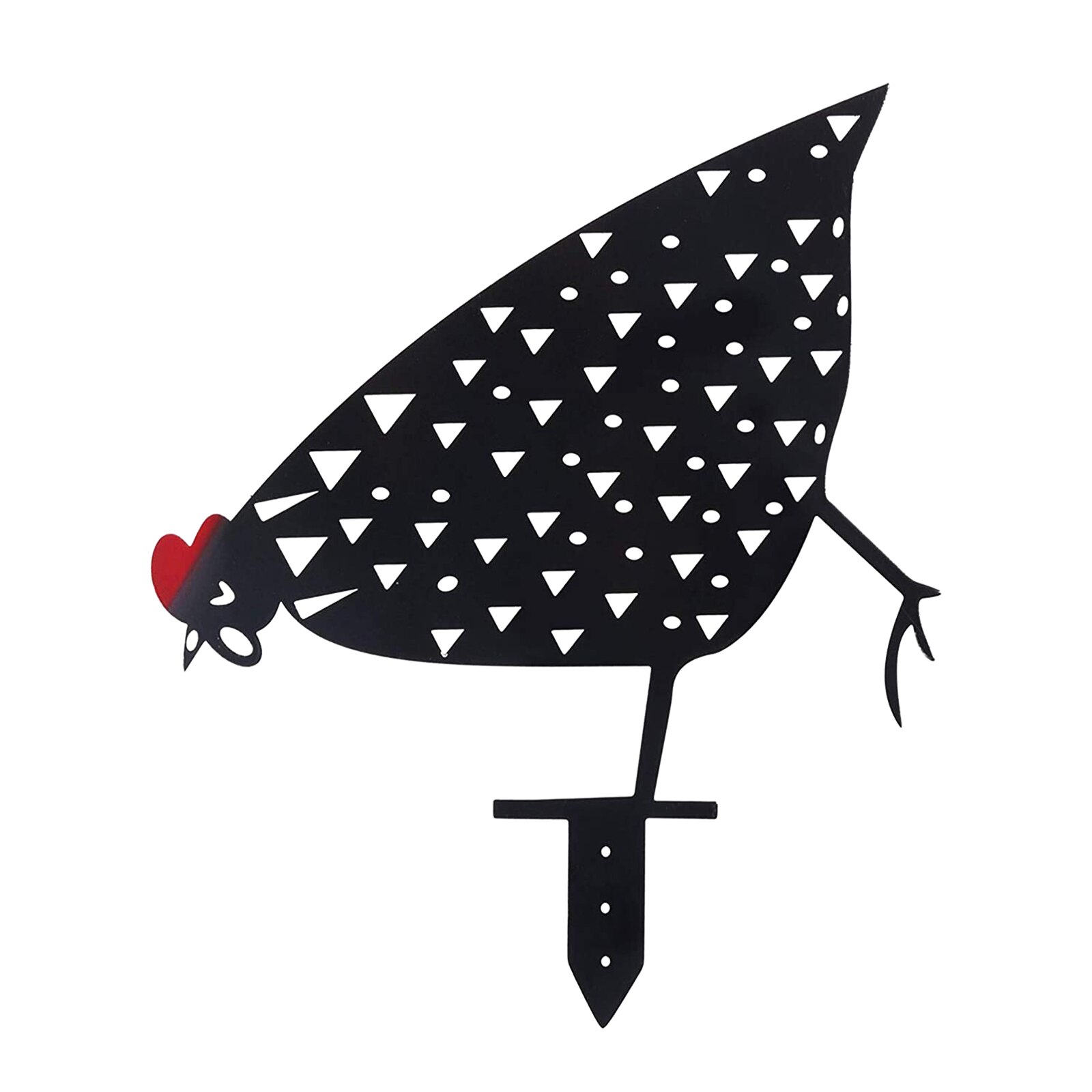 Chicken Yard Art Metal Chicken Home Decoration Backyard Lawn Garden Stakes Farm Rooster Cockerel Steel Chicken Weathervane: 07