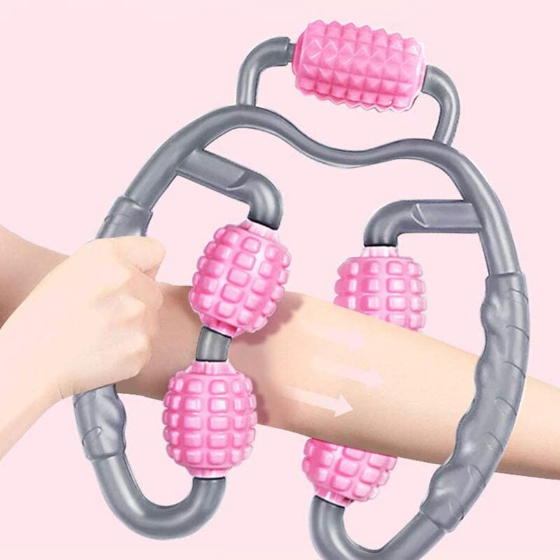 Ring clip been verstelbare 5 wiel foam roller foam as dunne been voor ontspanning arm been nek spierweefsel fitness workout