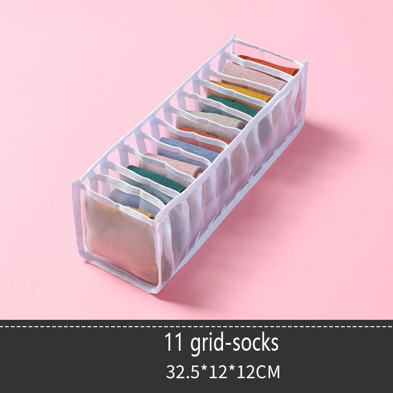 Bra Storage Drawers Panties Socks Ties Drawer Divider Closet Cabinet Wardrobe Organizer Home Foldable Clothes Organizer: White socks