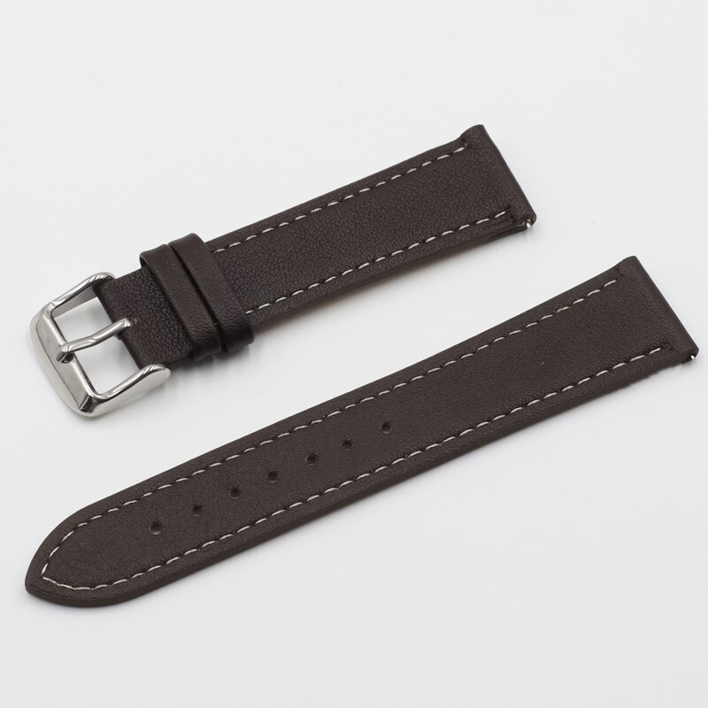 Retro Watch Strap Band 18mm 20mm 22mm 24mm Leather Watchbands Gray Black Brown Blue for Men Watch Accessories: dark coffee / 19mm