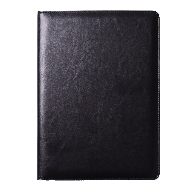 A5 Document Bag File Folder Clip Board Business Office Financial School Supplies Faux Leather Made Super on Now: Black A5 File Folder