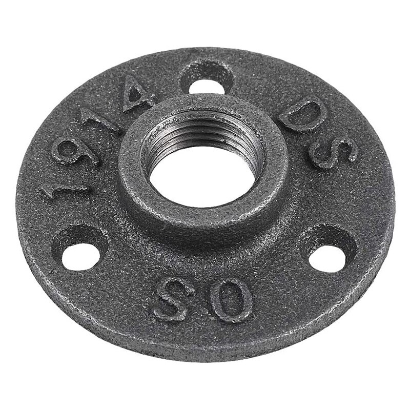1 zoll Temperguss Rohr Flansch, Industrielle Rohr Flansche für Gewinde Schwarz Rohre und Fittings 1 Pcs: Default Title