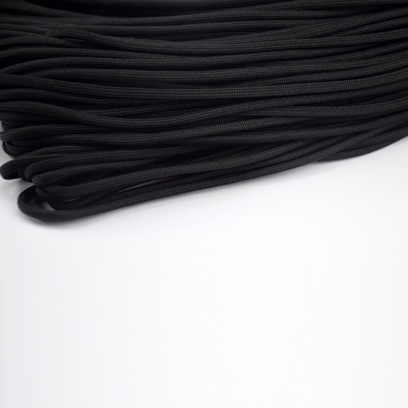 100 Meter Paracord Reflecterende 4 Mm 7 Strand Paracord Core Outdoor Camping Corda Parachute Cord Lanyard Tent Touw Multifunctionele: Noraml black
