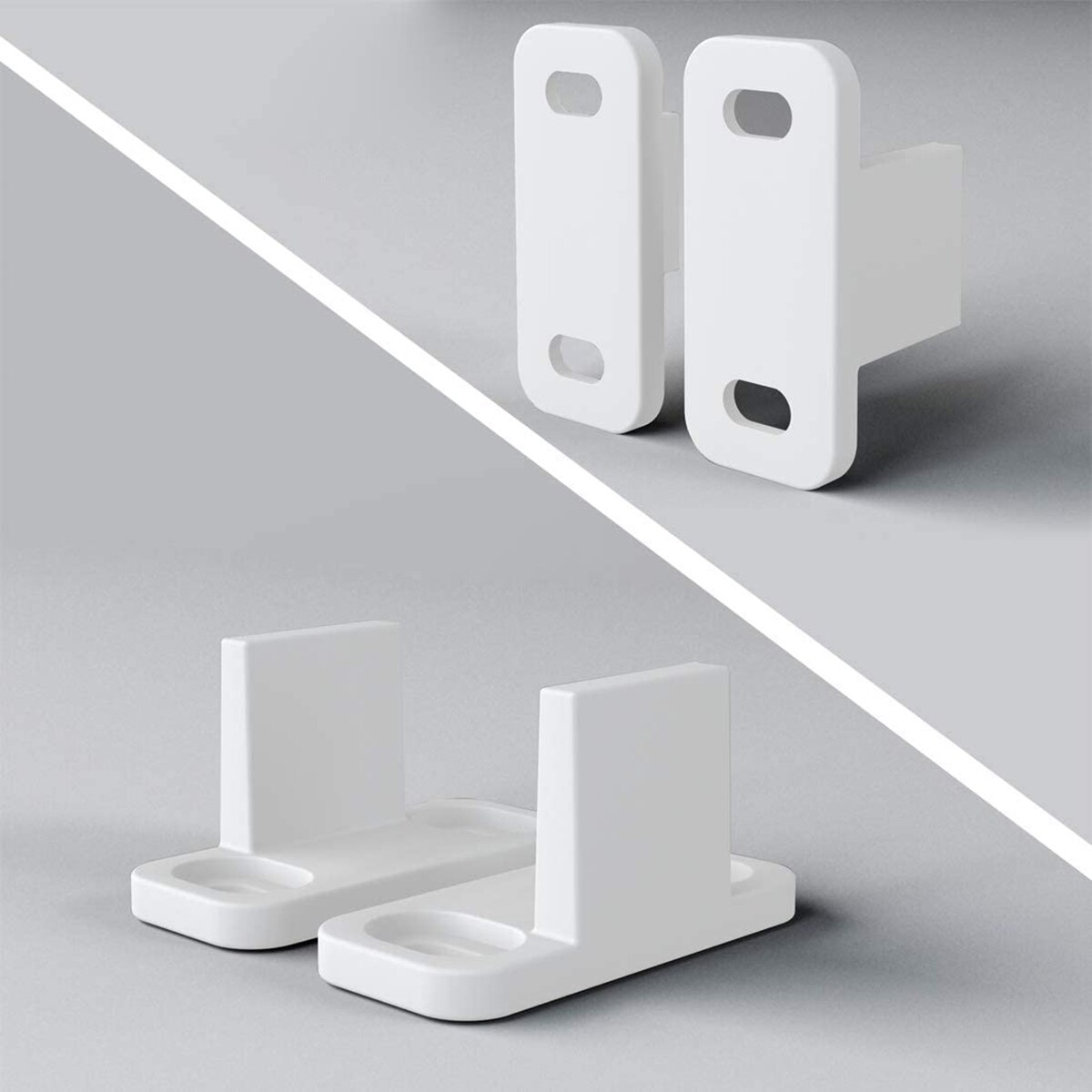 6X/set Floor Guide Replacement For Sliding Barn Door 4.5 x 2 cm Adjustable White