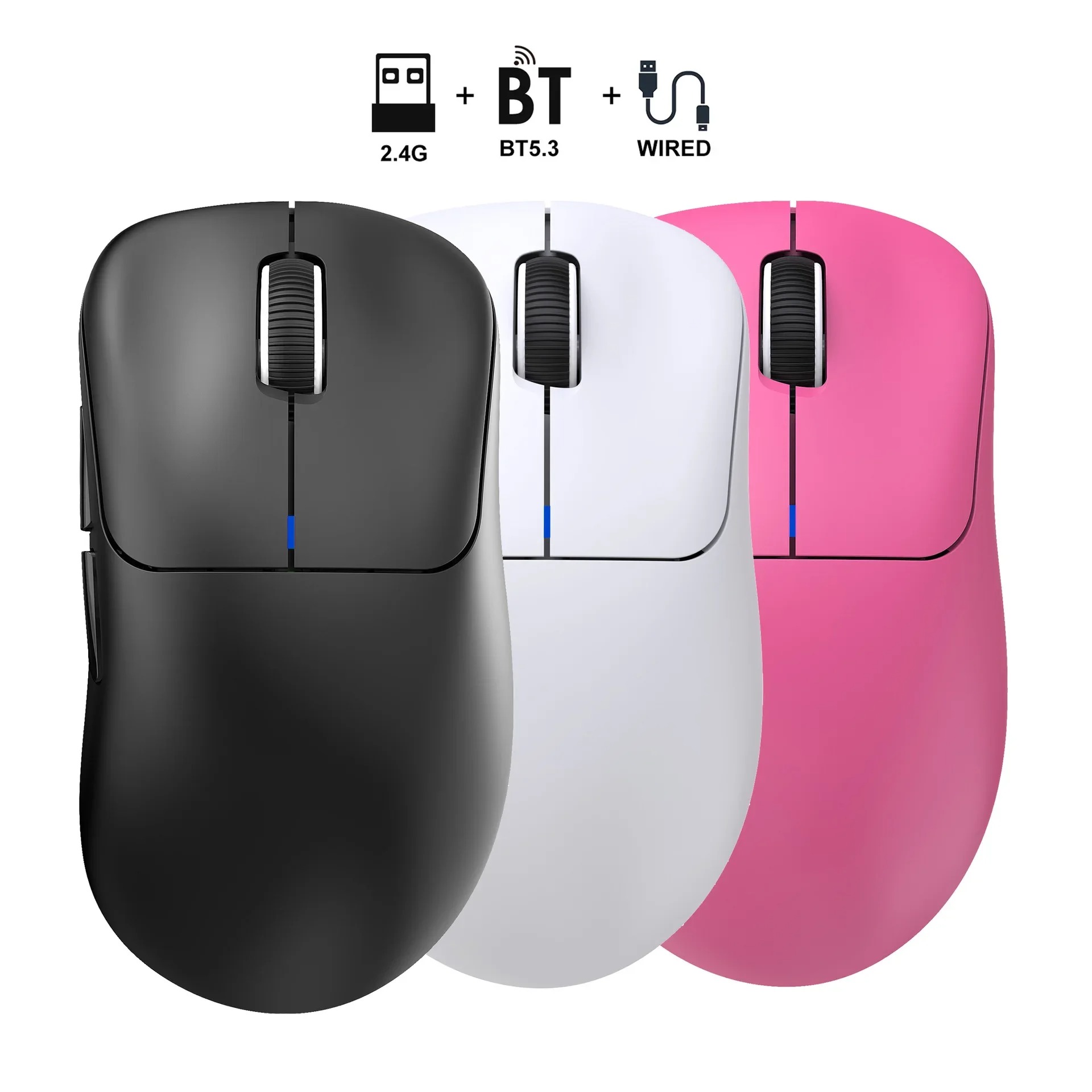 HXSJ T700 Triple-Mode Gaming Mouse - Wired/2.4G Wireless/BT5.3 - 10000DPI Light weight