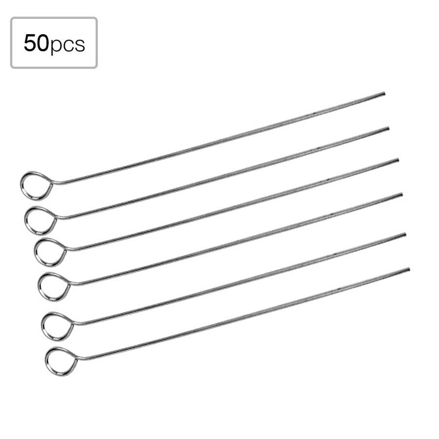 50 Pcs Inoculating Loop Culture Microbiology Uses Nichrome Needle Tip Nickel Chromium Inoculation Loop Stick Inoculation Ring
