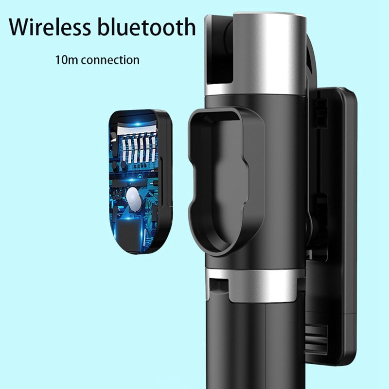 Wireless Bluetooth Selfie Stick Mini Tripod Extendable Monopod Universal with Removable Bluetooth Remote for Phone