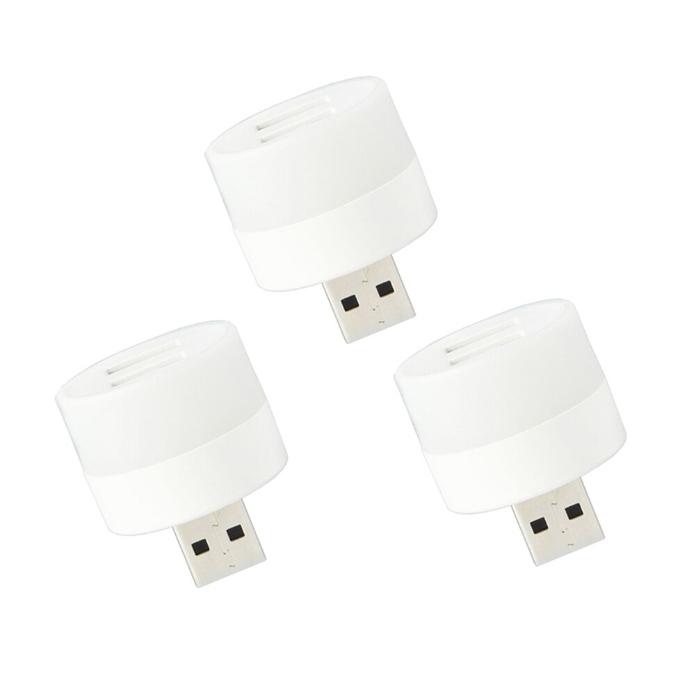 USB Extender Multifunctional Portable Night Light LED Ambient Light Car Decorative Light Emergency Lighting Plug and Play Readin: Yellow 3Pcs