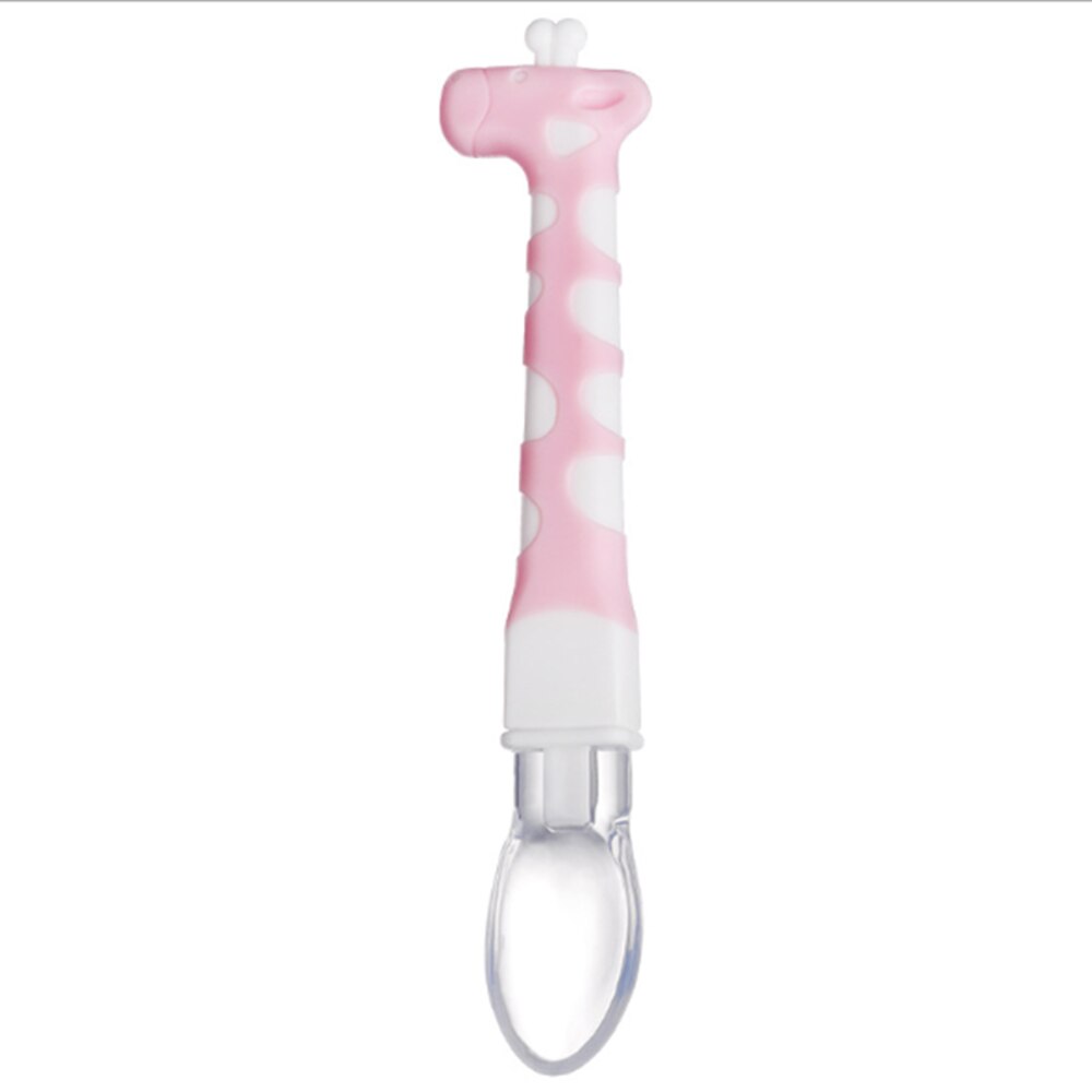 Cuchara de silicona suave para la alimentación para bebé vajilla con dibujos animados de Panda cucharas platos utensilios infantiles cucharas de aprendizaje 2 unids/set: 14.5X3cm