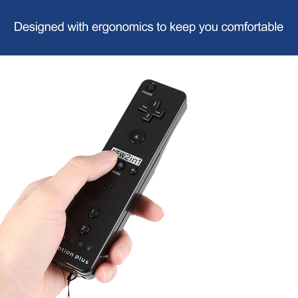 2in1 Motion Plus Right Remote Control + Nunchuck Controller for Nintend Wii Game