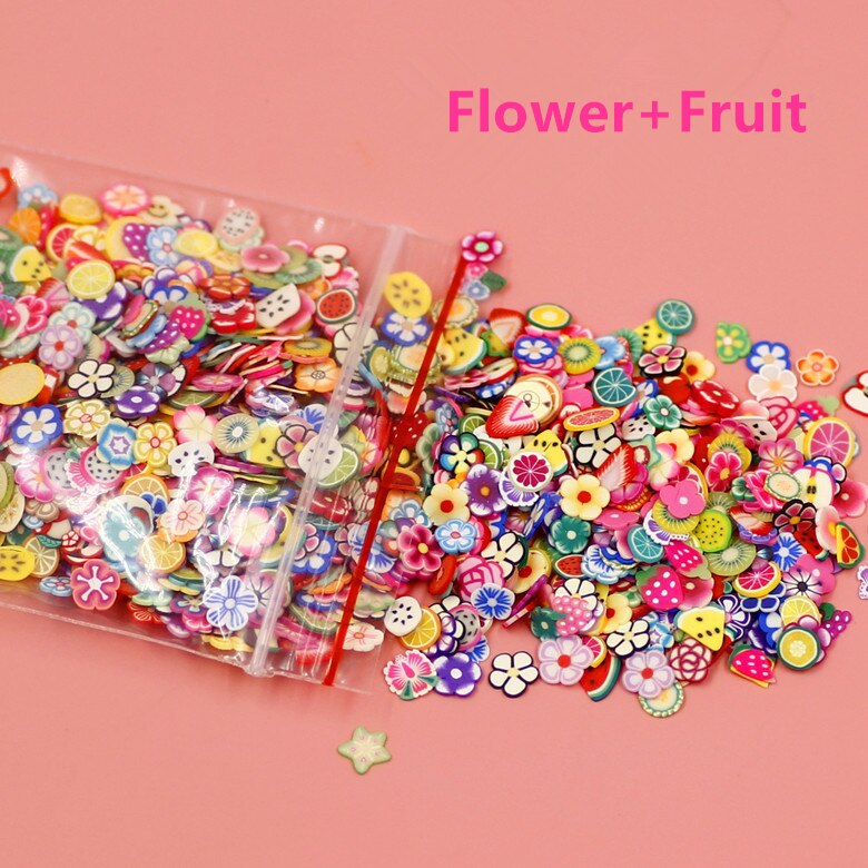1 pakke nail art frugt blomster gør det selv negle mærkat kunst dekoration skyder klæbende vand decal manicure lak tilbehør p: Bland blomsterfrugt
