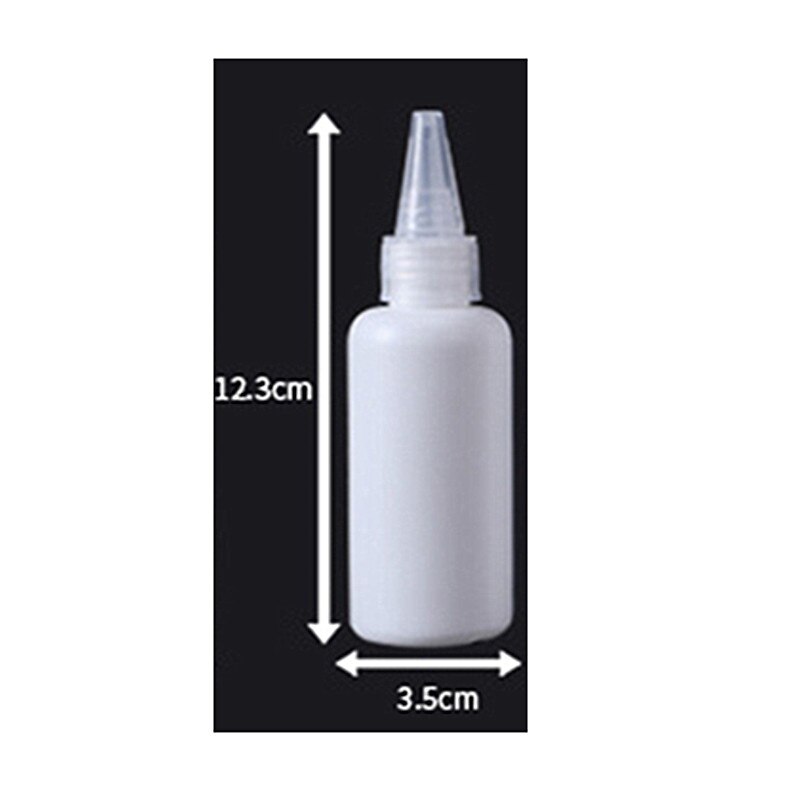 150ml/250ml Plastic Salon Hair Color Applicator Bottle Scale Hairdressing Hair Dye Bottle Measuring Tool: 60ml