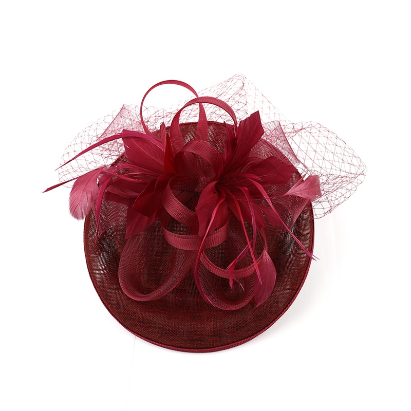 Bröllop brudhattar och fascinatorer headpiece festhatt/corsage svart brudbur nät bröllopsslöja fest dam håraccessoarer