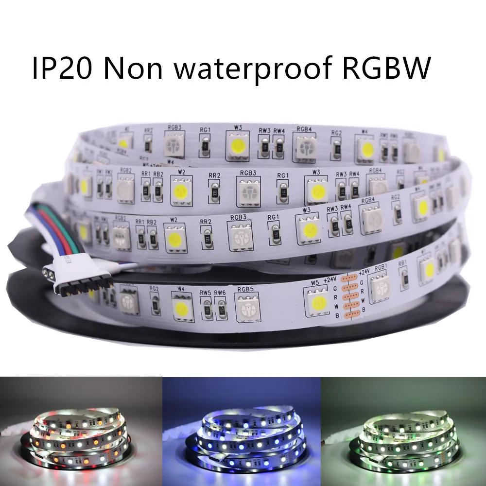 SMD 5050 LED-Streifen, 5 m, 60 LEDs/m, DC 12 V, 24 V, flexibles Band, Diodenband, 4000 K, NW, RGB, Weiß, Warmweiß, verrotten, Grün, Blau, Gelb