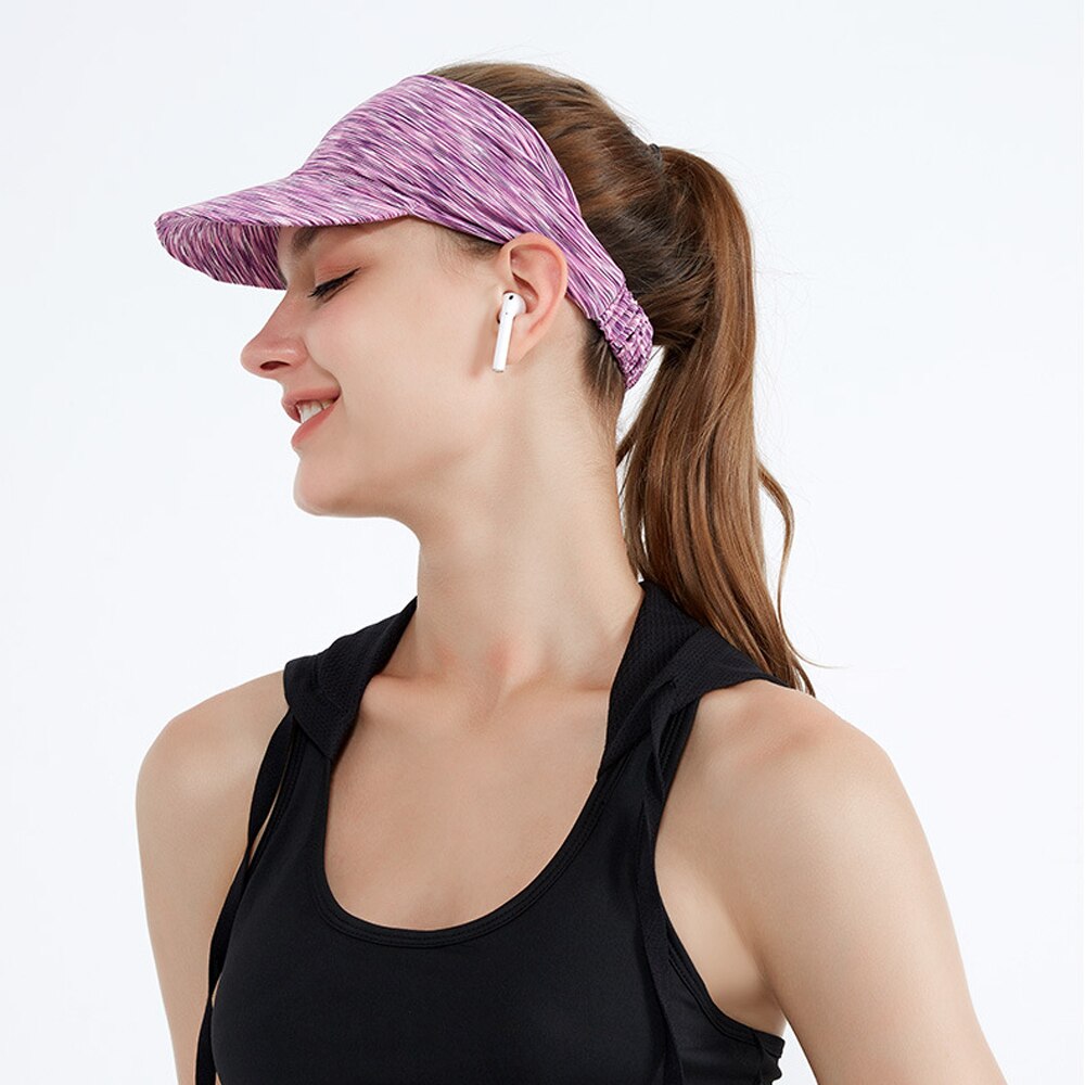 Damen-sporthut mit offenem schirm, stirnband, uv-schutz, atmungsaktiv, für sommer, outdoor, reiten und laufen