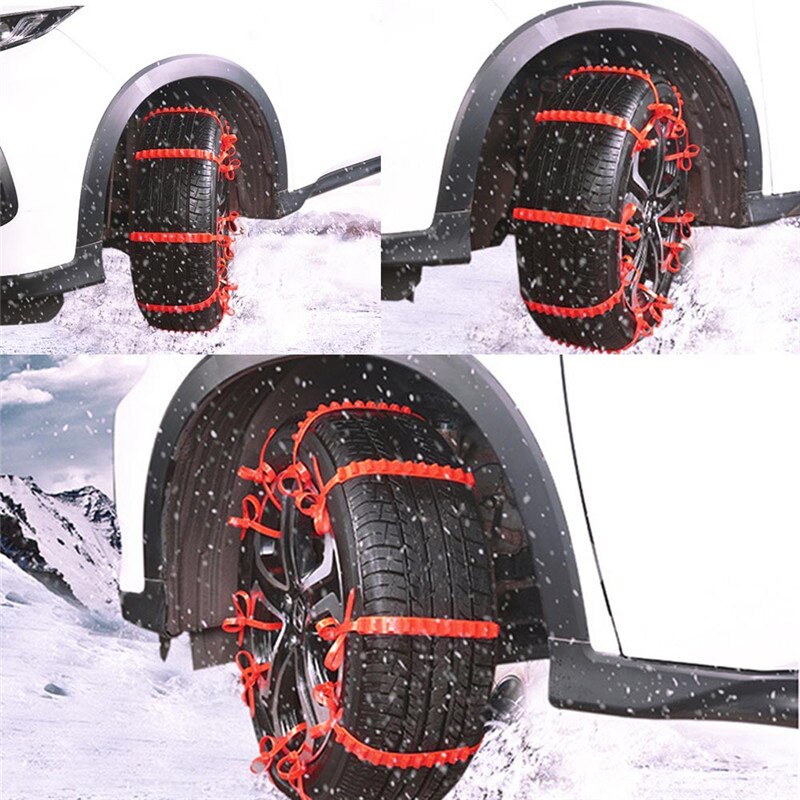 1PCS Car Tire Anti-skid Strap Vehicle Tyre Non-slip Zip Grip Strip for Snow Ice Mud Prevention Car Tyre Attachment